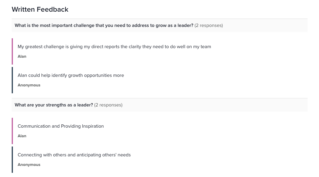 Written Feedback