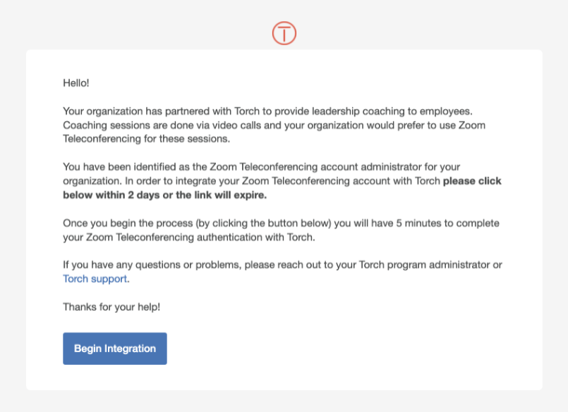 Zoom Authentication Request Email