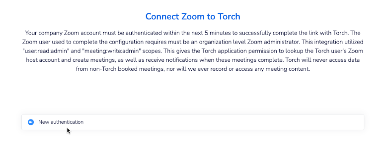 New Authentication